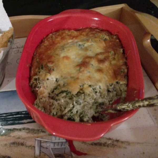 Spinach Artichoke Dip with Water Chestnuts