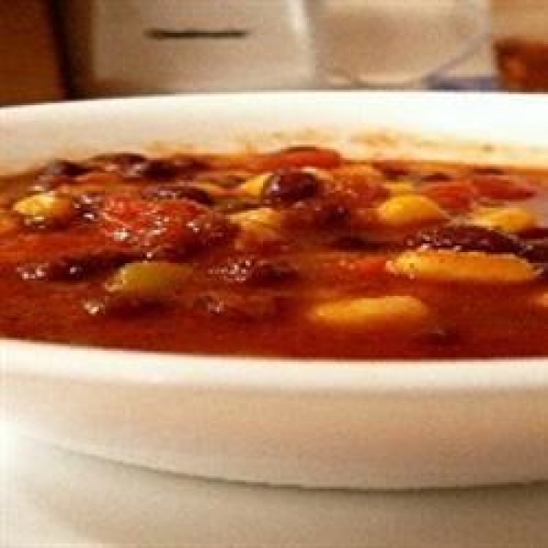 Chili-Hash Brown Soup with Corn