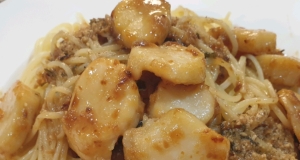 Savory Sea Scallops and Angel Hair Pasta