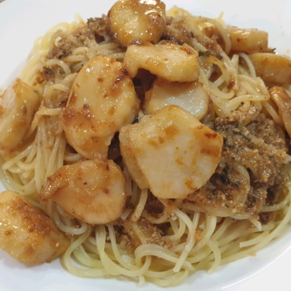 Savory Sea Scallops and Angel Hair Pasta