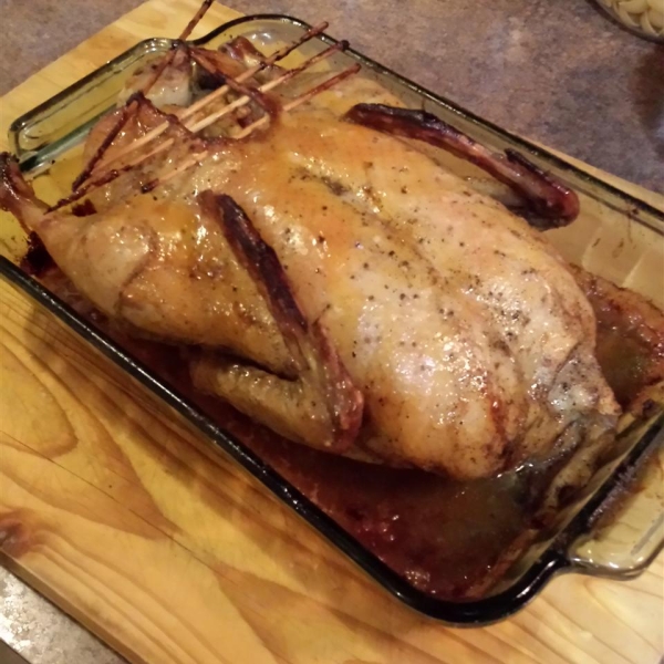 Roast Duck with Apple Dressing