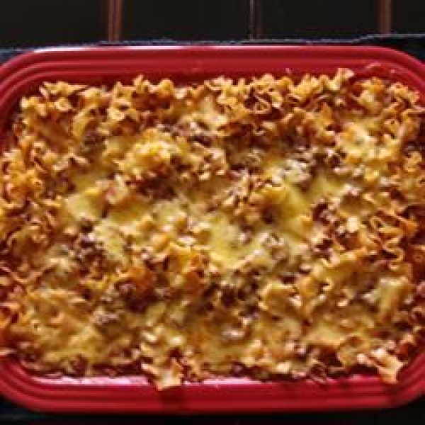 Chili Casserole with Egg Noodles