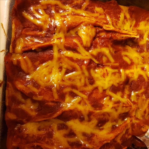 Refried Bean and Cheese Enchiladas