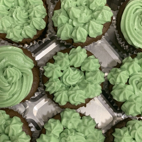 Chocolate Cupcakes with Bailey's Creme Frosting