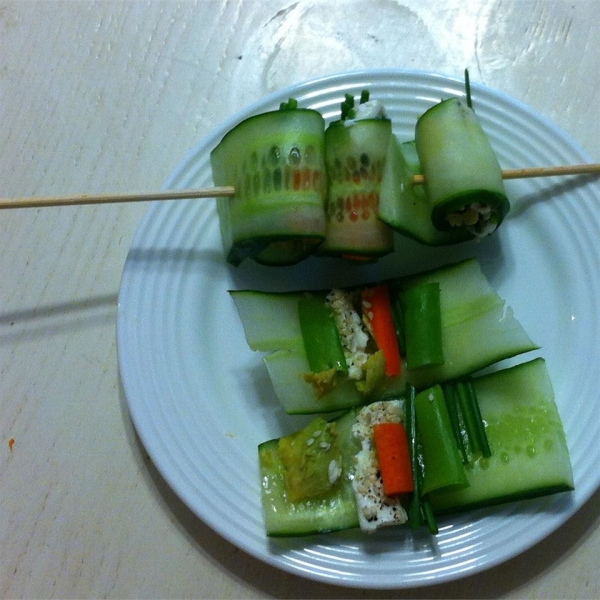 Mini Cucumber Sushi Rolls