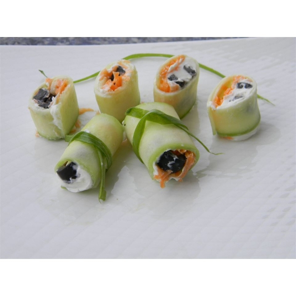 Mini Cucumber Sushi Rolls