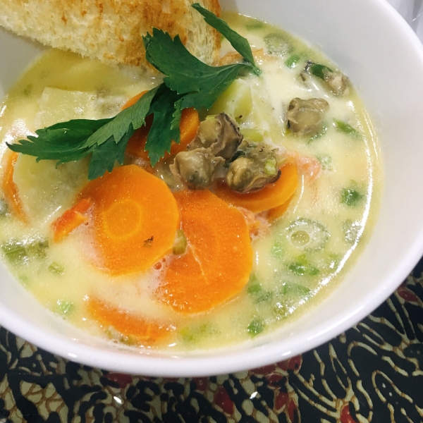 Oyster Stew with Evaporated Milk