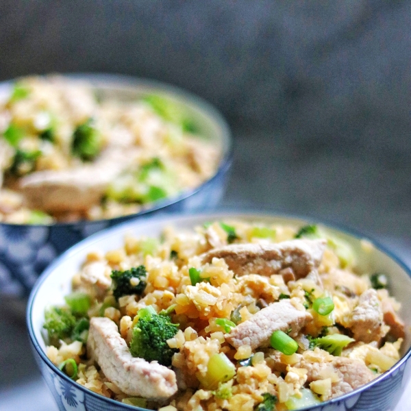 Keto Pork and Veggie Cauliflower Fried Rice