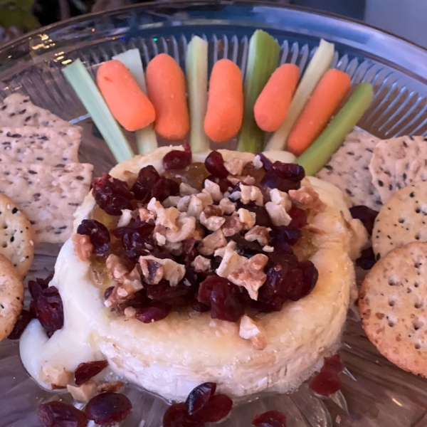 Sweet Orange and Cranberry Baked Brie