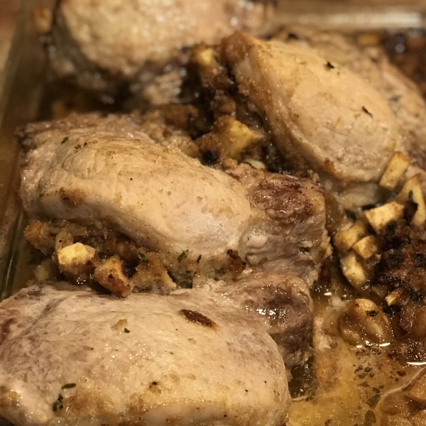 Apple Stuffed Pork Chops