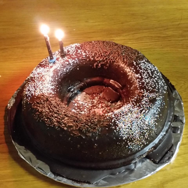 Buttermilk Chocolate Cake with Fudge Icing