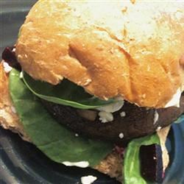 Portobello Burgers with Goat Cheese