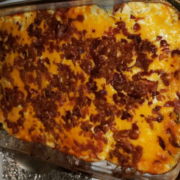 Twice Baked Potato Casserole With Bacon