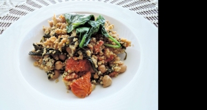 Curried Couscous with Spinach and Chickpeas