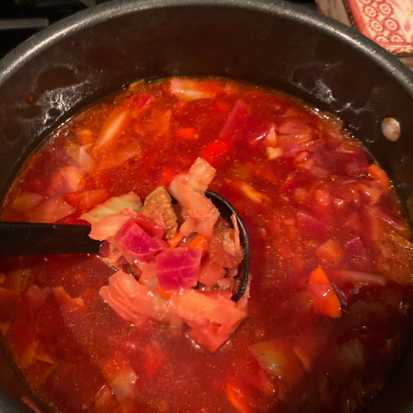 Beef and Beet Borscht