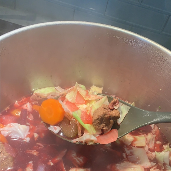 Beef and Beet Borscht