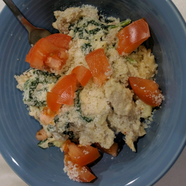 Creamy Rice, Chicken and Spinach Dinner