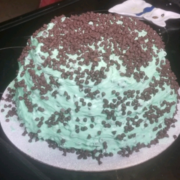 Mint Buttercream Frosting With Dark Chocolate Glaze