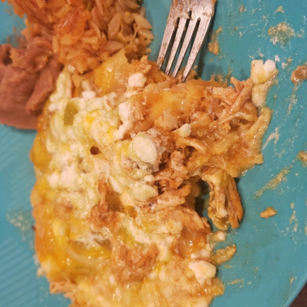 Cottage Cheese Chicken Enchiladas