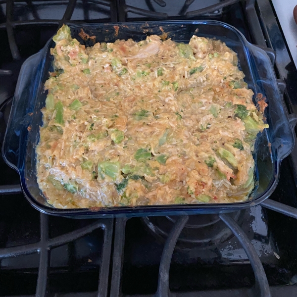 Broccoli, Rice, Cheese, and Chicken Casserole