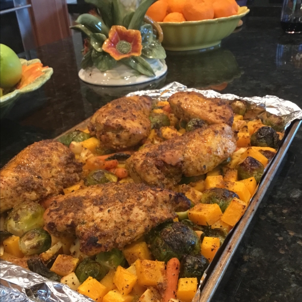 Autumn Rainbow Sheet Pan Dinner