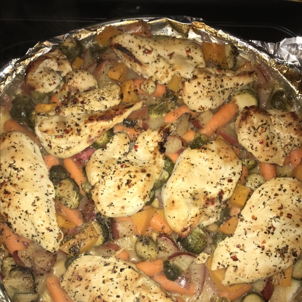 Autumn Rainbow Sheet Pan Dinner