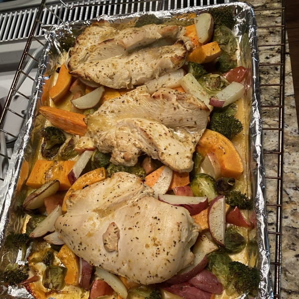 Autumn Rainbow Sheet Pan Dinner