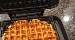 Kitchen Sink Hash Brown and Egg Waffle