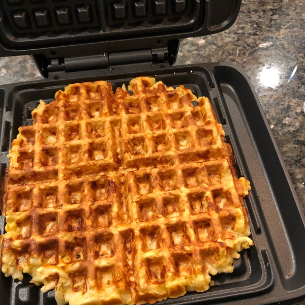 Kitchen Sink Hash Brown and Egg Waffle