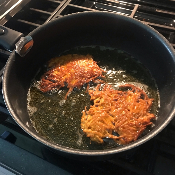 Curried Sweet Potato Latkes