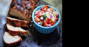 Grilled Caribbean-Spiced Pork Tenderloin with Peach Salsa