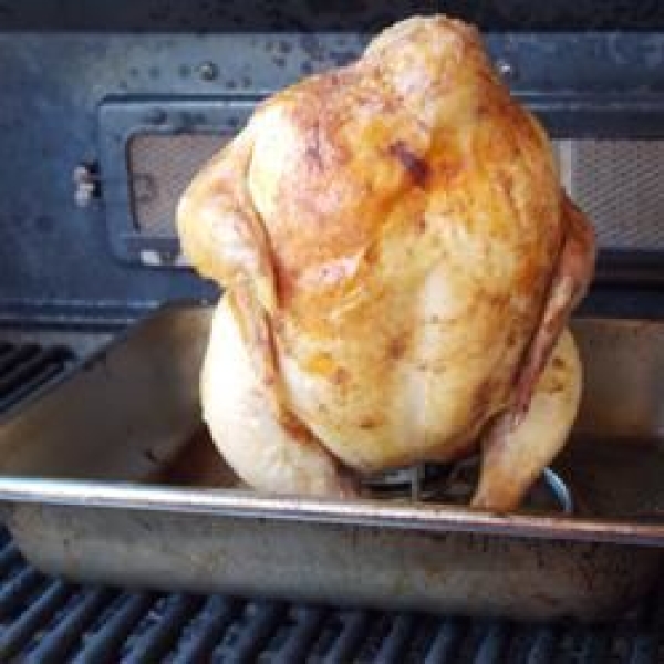 Garlic Herb Beer Butt Chicken