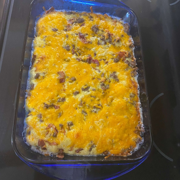 Low-Carb Bacon Cheeseburger Casserole