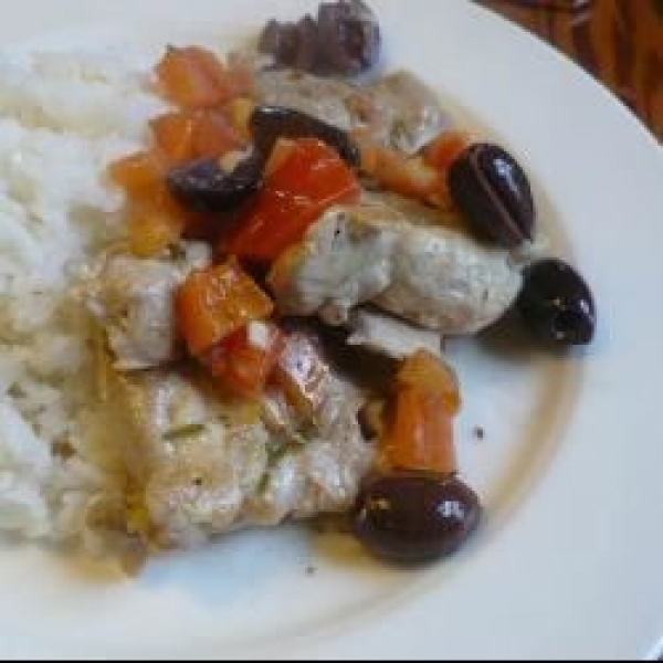 Chicken with Tomatoes and Olives