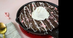 Chocolate-Peppermint Skillet Cookie