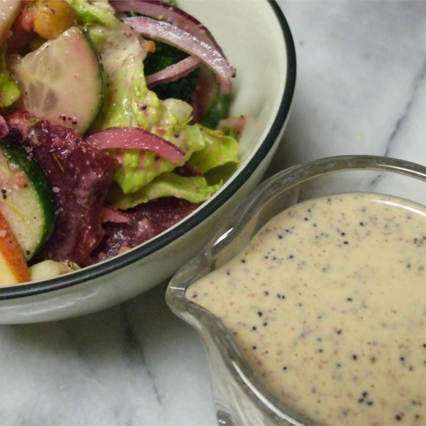 Rainbow Salad with Lemon Poppyseed Dressing