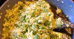 Green Risotto with Fava Beans