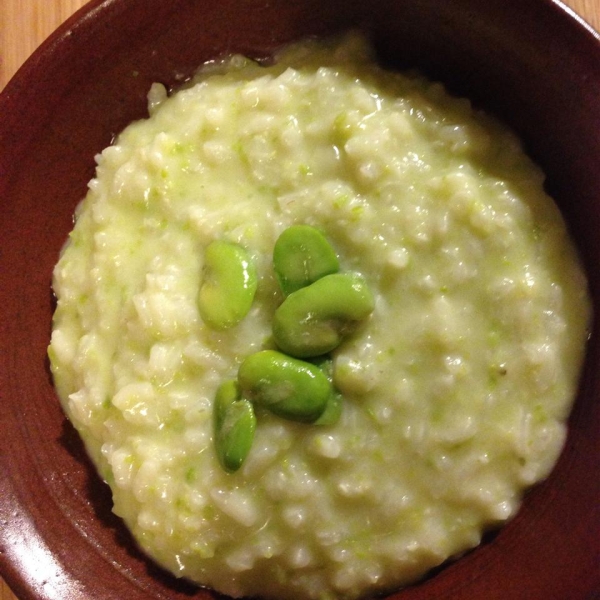 Green Risotto with Fava Beans