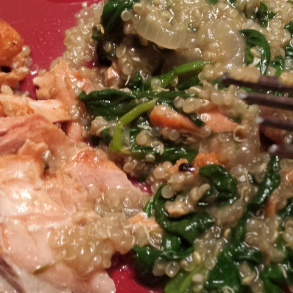 Robin's Quinoa with Mushrooms and Spinach