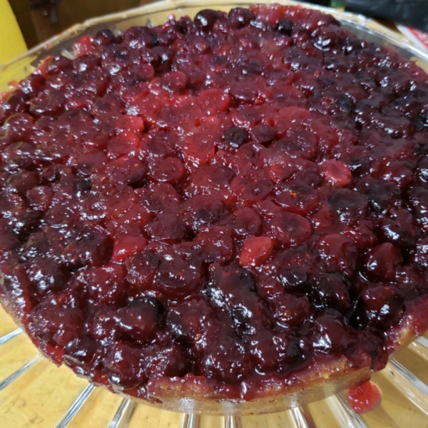 Cranberry Upside-Down Sour Cream Cake