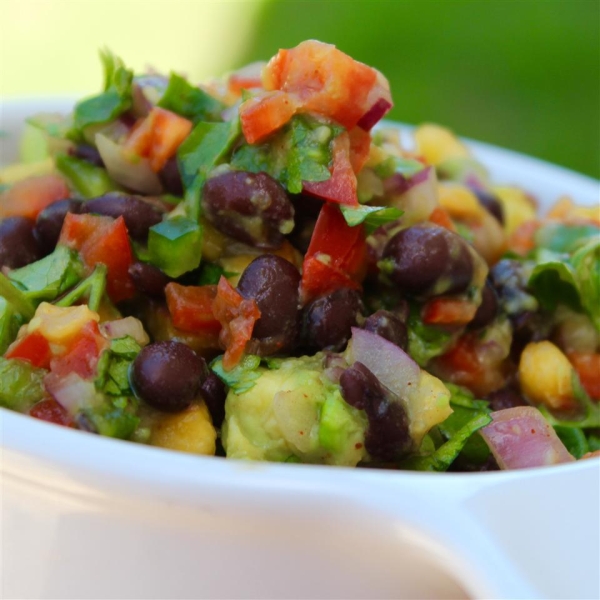 Black Bean Salad with Peaches