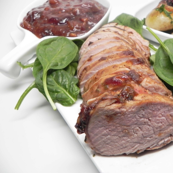 Instant Pot Pork Loin in Cranberry-Dijon Sauce