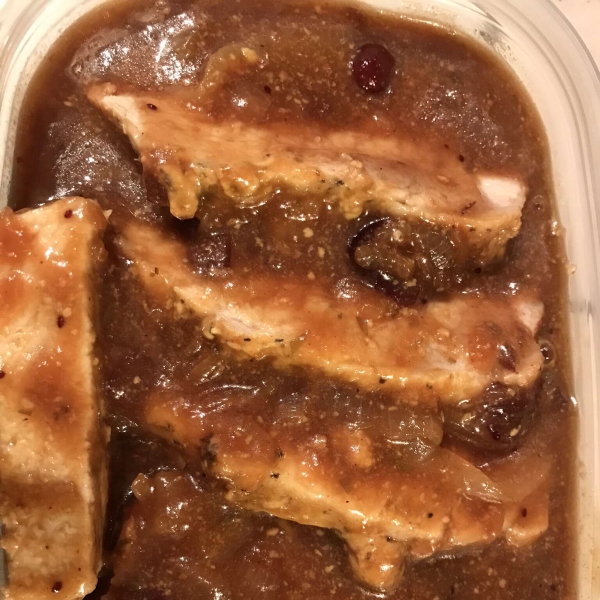 Instant Pot Pork Loin in Cranberry-Dijon Sauce