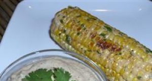 Sauteed Corn on the Cob With Chili-Lime-Cilantro Spread