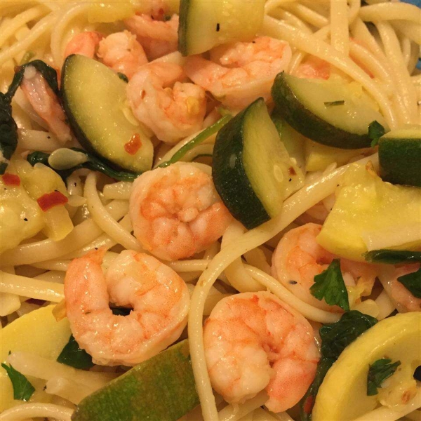 Shrimp Spaghetti in Olive Oil Dressing