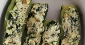 Ricotta Stuffed Zucchini Boats