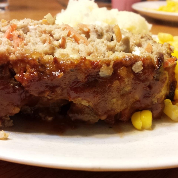 Veggie Turkey Meatloaf with Tangy Balsamic Glaze