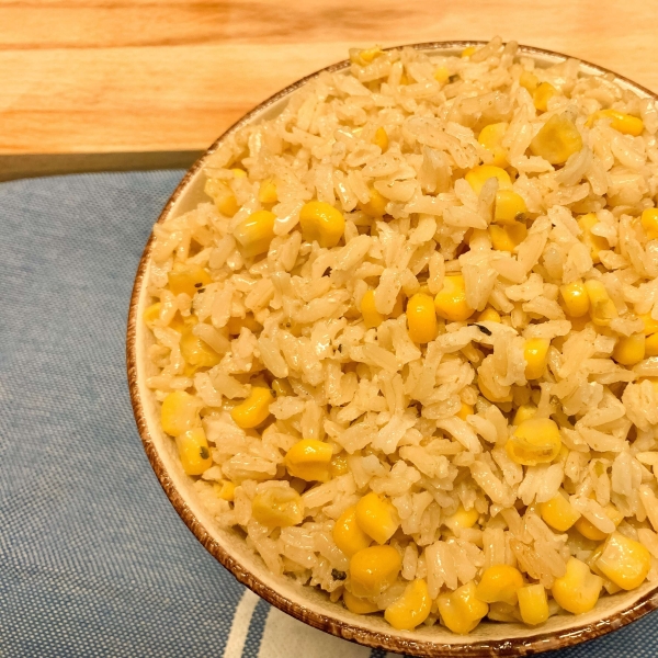 Easy Spiced Brown Rice With Corn