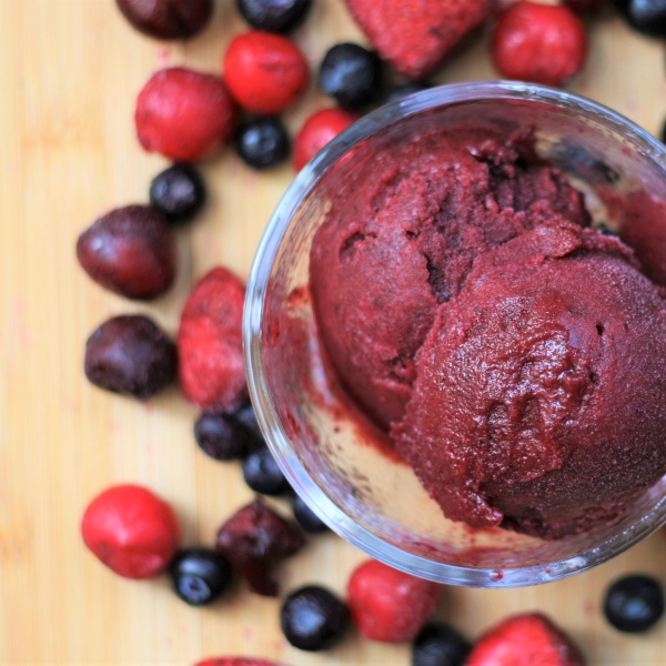 Cherry-Berry Rosé Sorbet