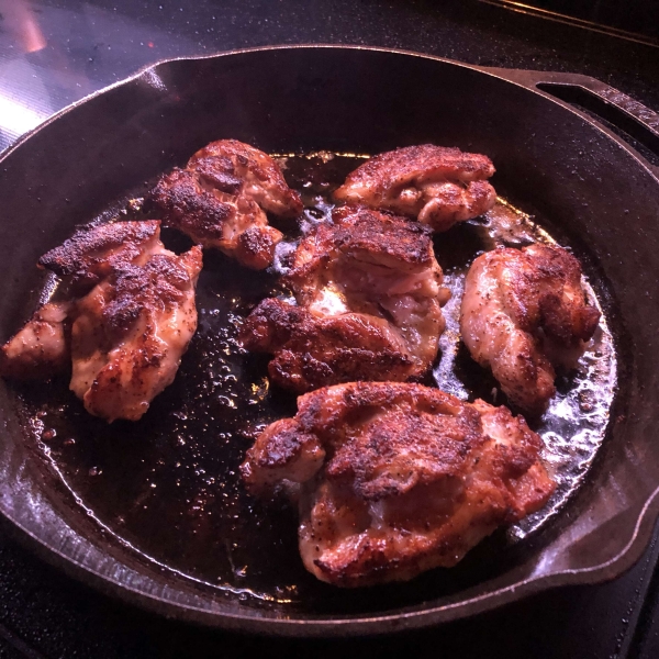 Blackened Ranch Pan-Fried Chicken Thighs